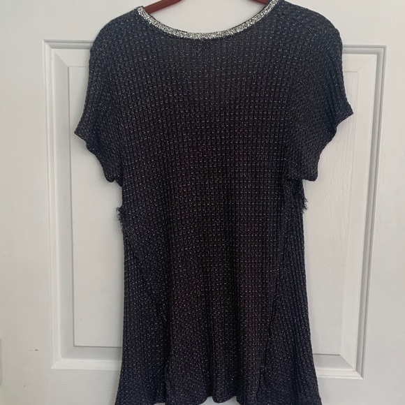 Juicy Couture Black Tee with Glittering Silver Trim - Picture 3 of 3